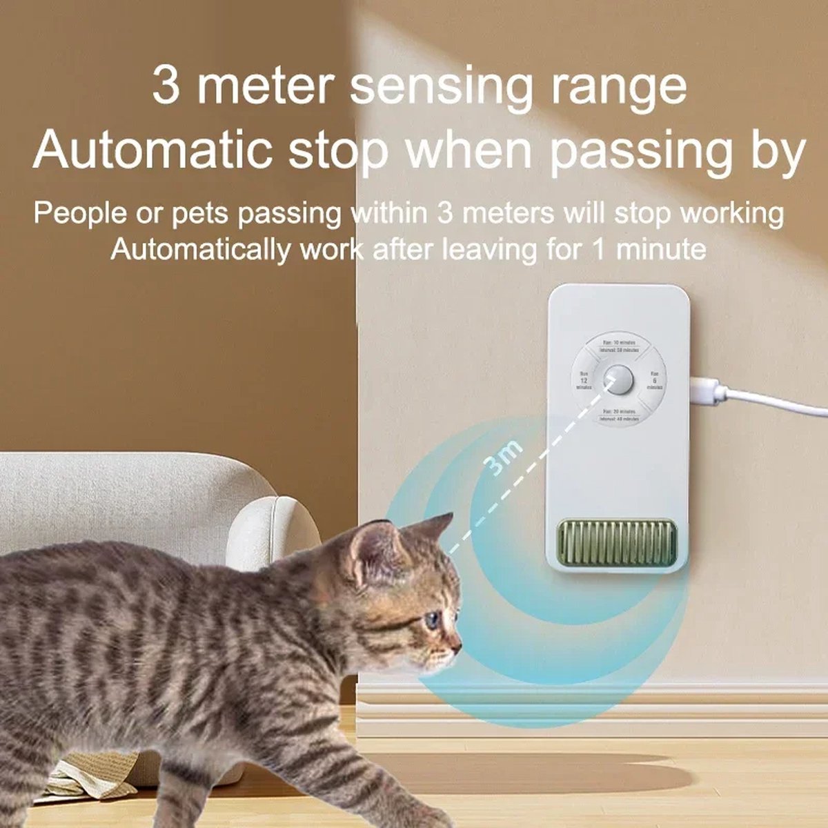 Cat Air Purifier: USB Automatic Deodorizer for Litter Box, Odor Removal and Disinfection for Indoor Pets – Ideal for Fresh Air in the Home