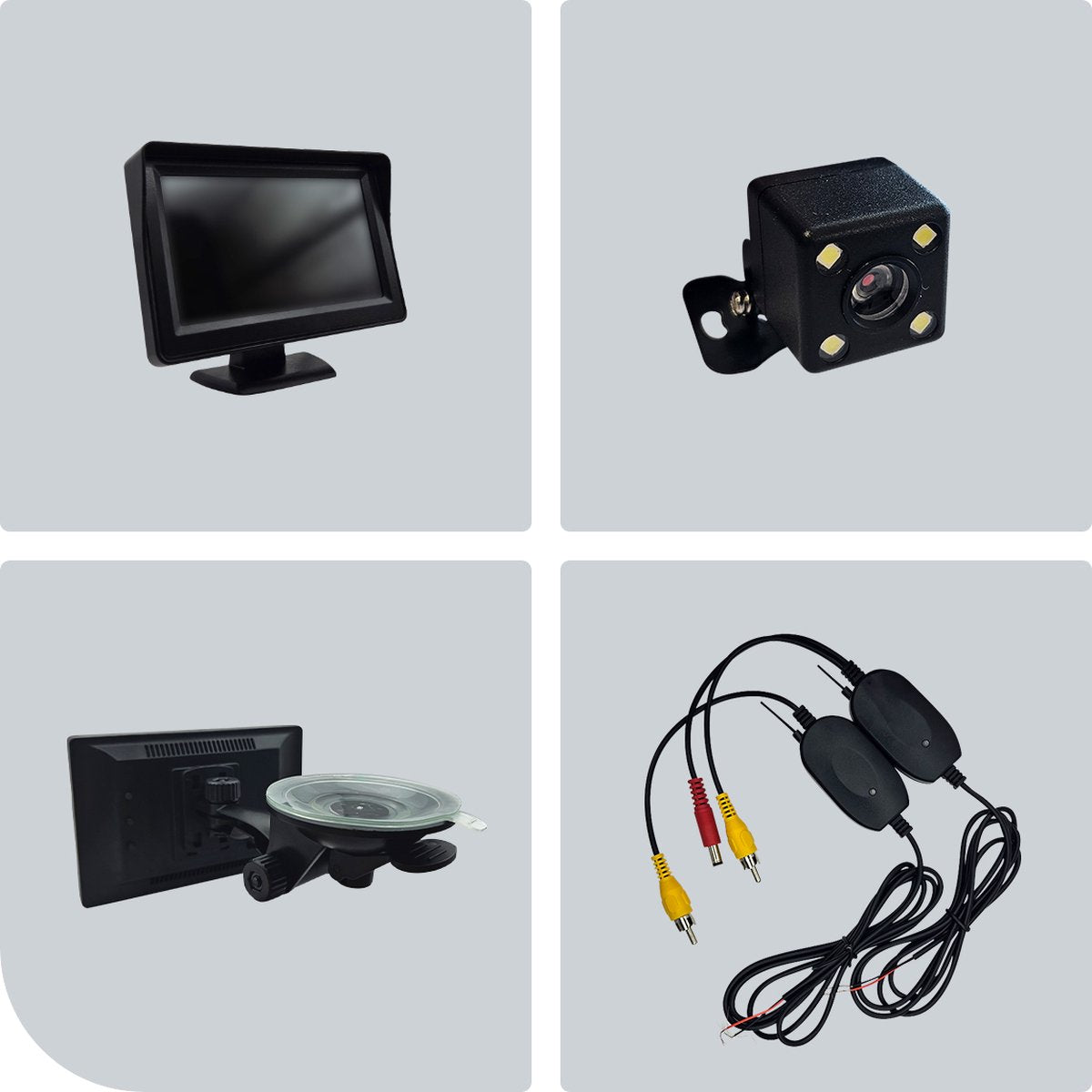 Wireless Reversing Camera with Night Vision - Parking Aid - 5 inch HD Ready - Complete set