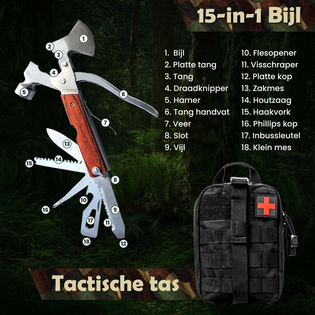 Survival Kit XL 35-delige Survival Set – Noodpakket – Overlevingspakket – Survival Armband – Survival Kit Outdoor – Survival Tool – Survival Kit Combat – Survival Kit Kinderen – Survival Kit Bushcraft – Survival Mes – Survival