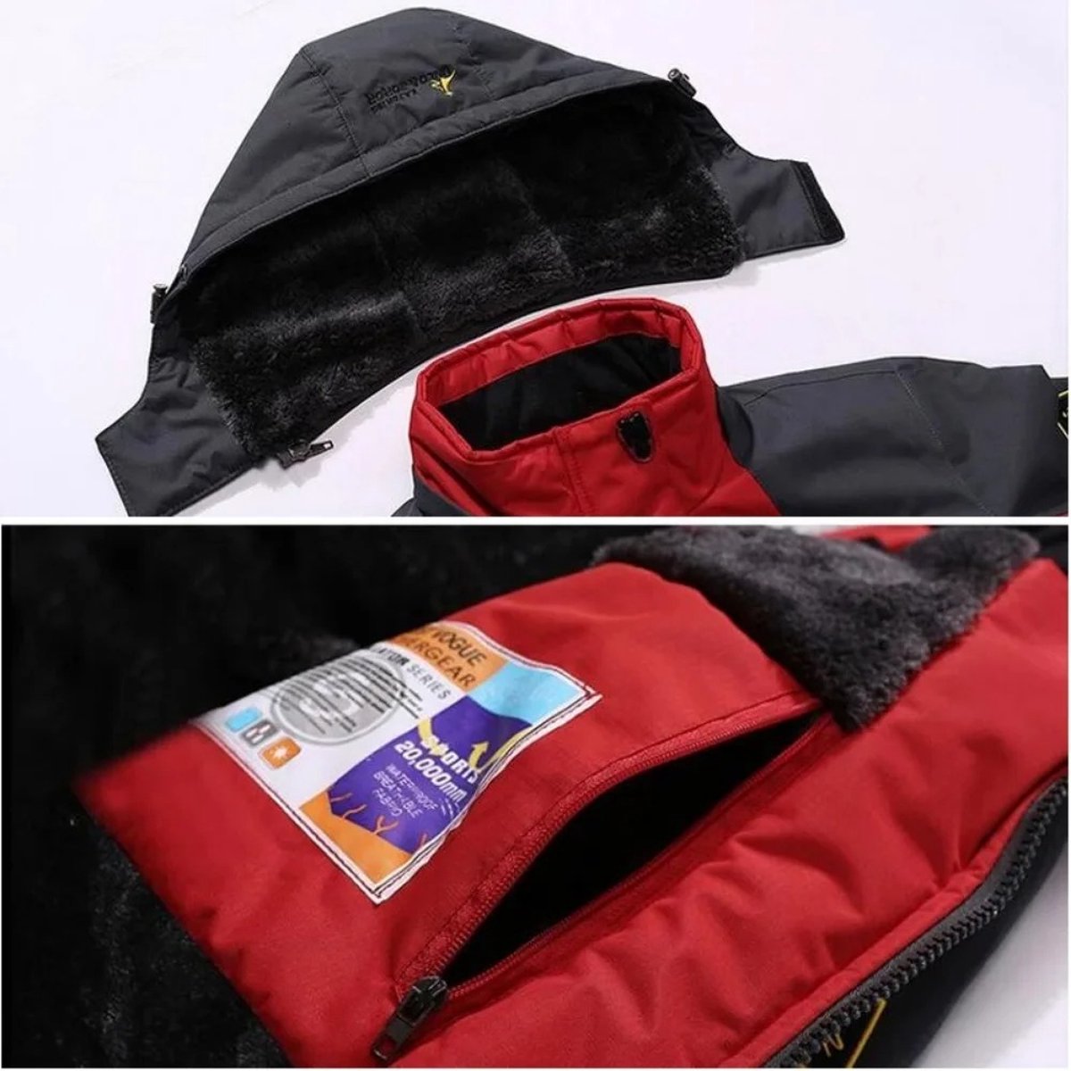 SPARK JOYÂ® - Winter Parka Mannen - Winterjas Heren - Winddicht - Maat L - Rood