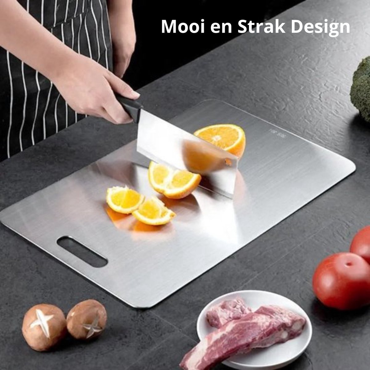 3 STUKS - Titanium Snijplank - Snijplanken - Incl. handschoenen en keukenmes - Vaatwasserbestendig - Snijplankenset - Cutting Board