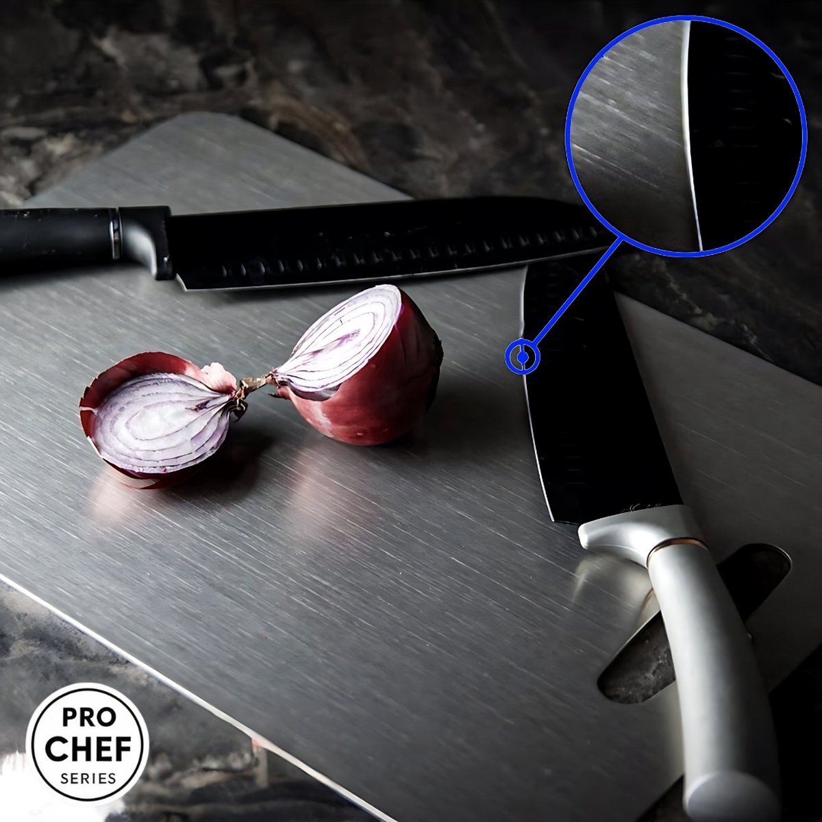 Titanium Cutting Board - 100% Titanium - Dishwasher Safe - Antibacterial - (L) 39x28CM