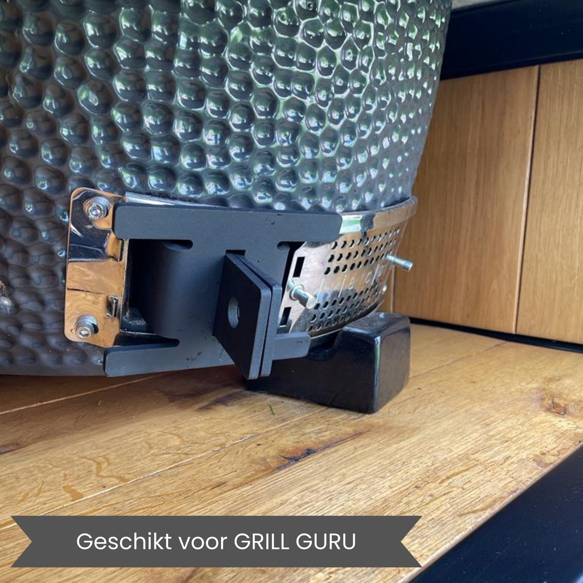 Universal Kamado Lock, Powder-Coated Steel, Kamado Locker, Kamado Security, Kamado Theft Prevention