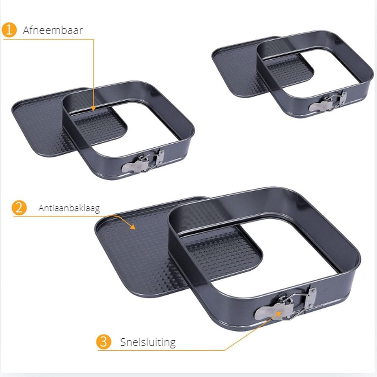 Springform Pan - Cake Pan - Baking Pan - Non-Stick Coating - Pie Dish - Compact - Dishwasher Safe