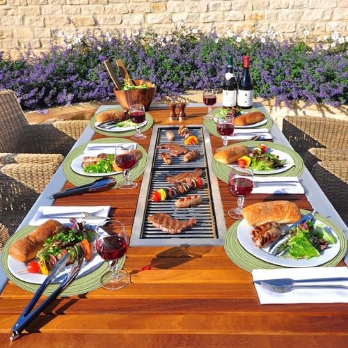 Set van 6 placemats, katoen, rond, gevlochten placemats, afwasbaar, grijs, rond, wasbaar, hittebestendig, voor bruiloft, feest, keuken, decoratie, 38 cm (Groen)