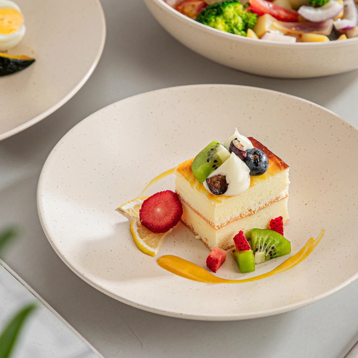 Dinnerware Set - Dinnerware Sets - 8-Person Dinnerware Set - Sand Relief - Porcelain - 32-Piece Dinnerware - Dinner Plate - Dessert Plate - Bowl - Soup Bowl