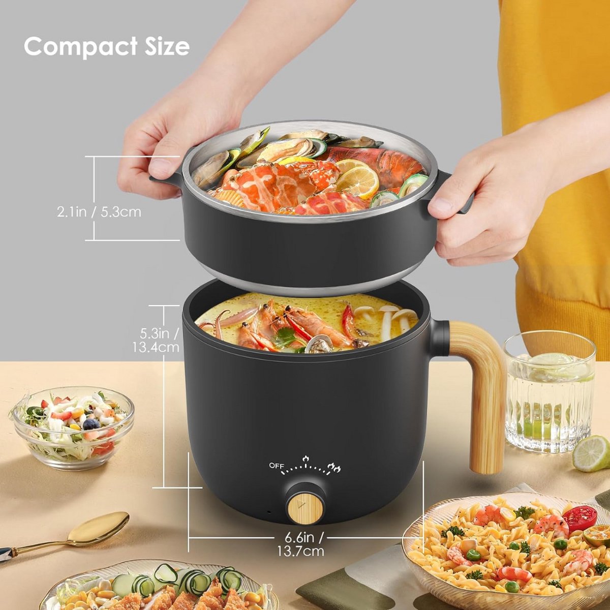 Equivera Hot Pot - Fondueset - Elektrische Fonduepan - Oosterse Fondue - Grill - Meerdere Personen