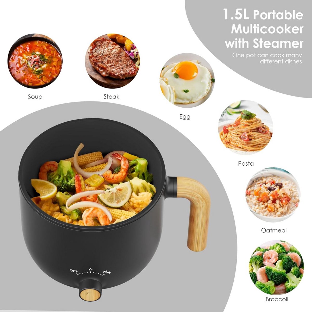 Equivera Hot Pot - Fondueset - Elektrische Fonduepan - Oosterse Fondue - Grill - Meerdere Personen