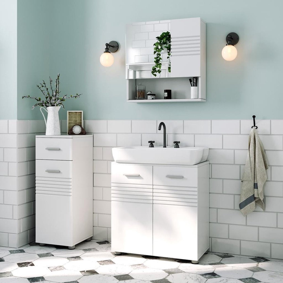 Bathroom Mirror Cabinet – Bathroom Furniture with Mirror and Shelves