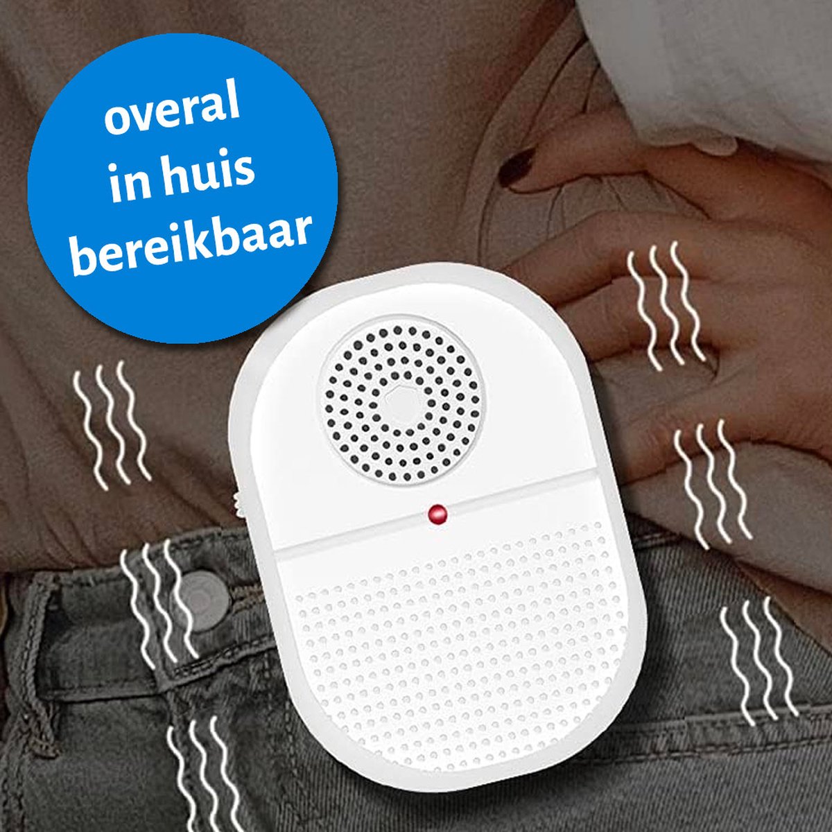 Alarmknop - SOS knop voor Senioren - Draagbaar Model - Senioren Alarm - Personenalarmering - Paniekknop - Persoonlijke Alarmen - Alarmknop Voor Ouderen en Hulpbehoevenden - Noodknop - Noodoproepknop