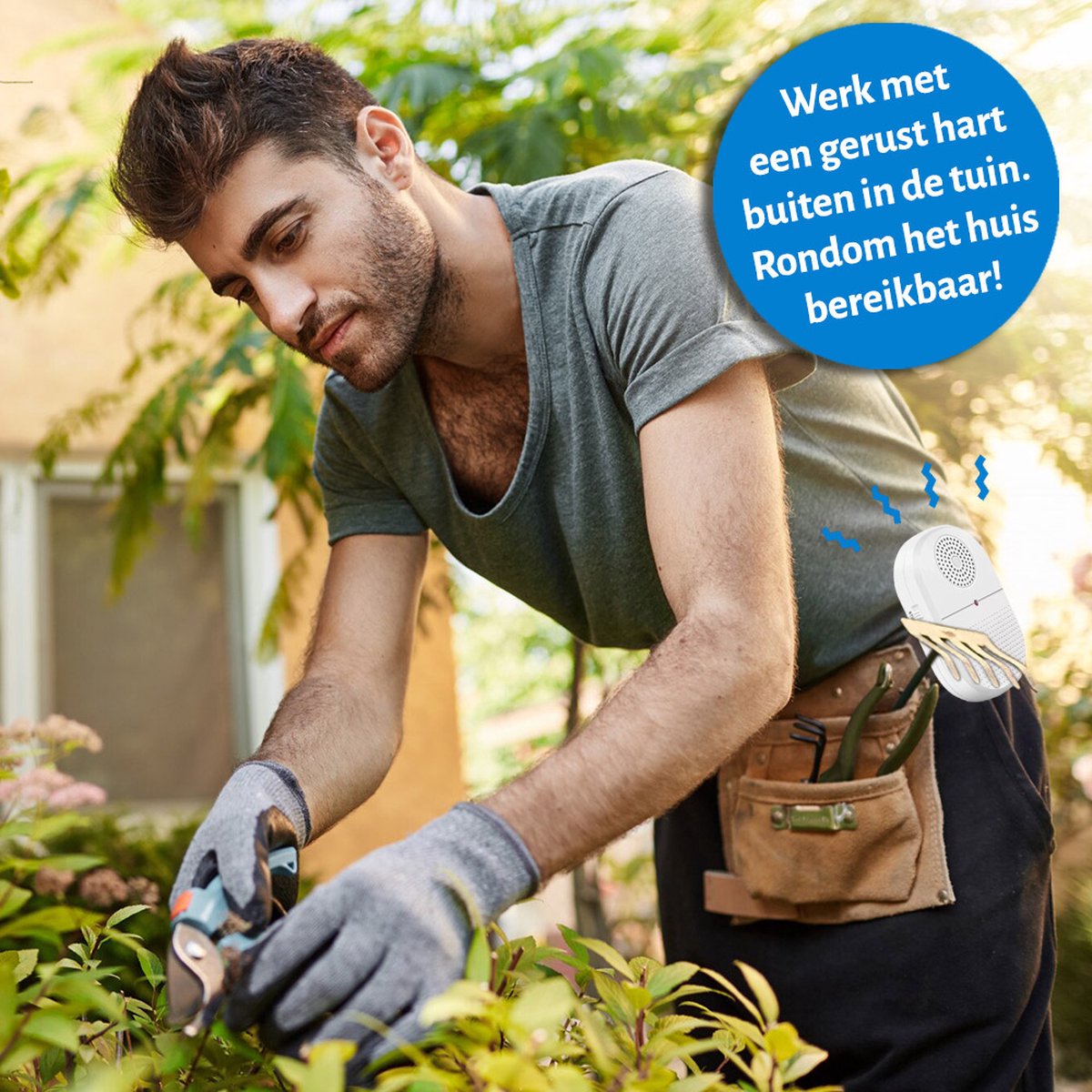 Alarmknop - SOS knop voor Senioren - Draagbaar Model - Senioren Alarm - Personenalarmering - Paniekknop - Persoonlijke Alarmen - Alarmknop Voor Ouderen en Hulpbehoevenden - Noodknop - Noodoproepknop