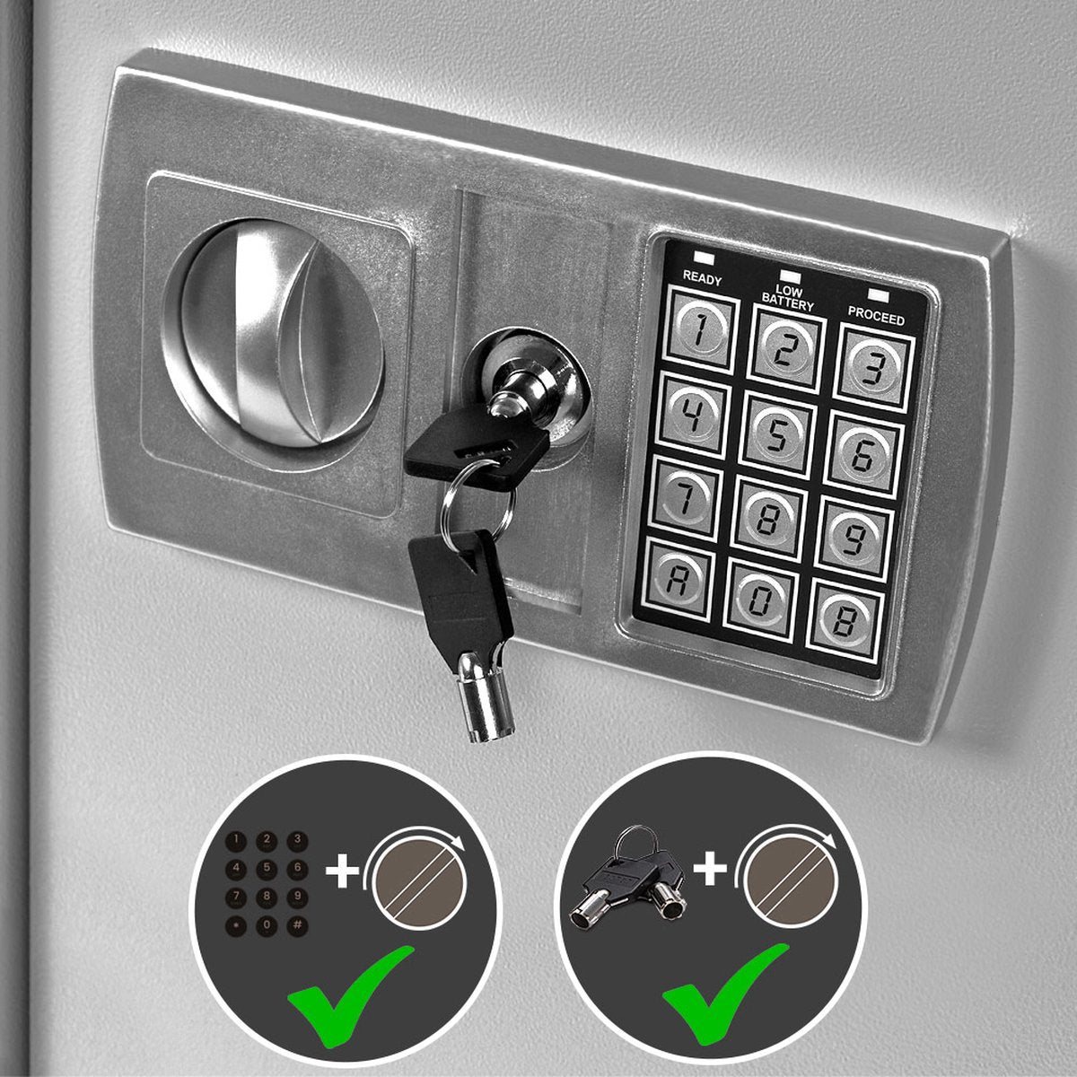 Safe with electronic lock - door thickness 4mm
