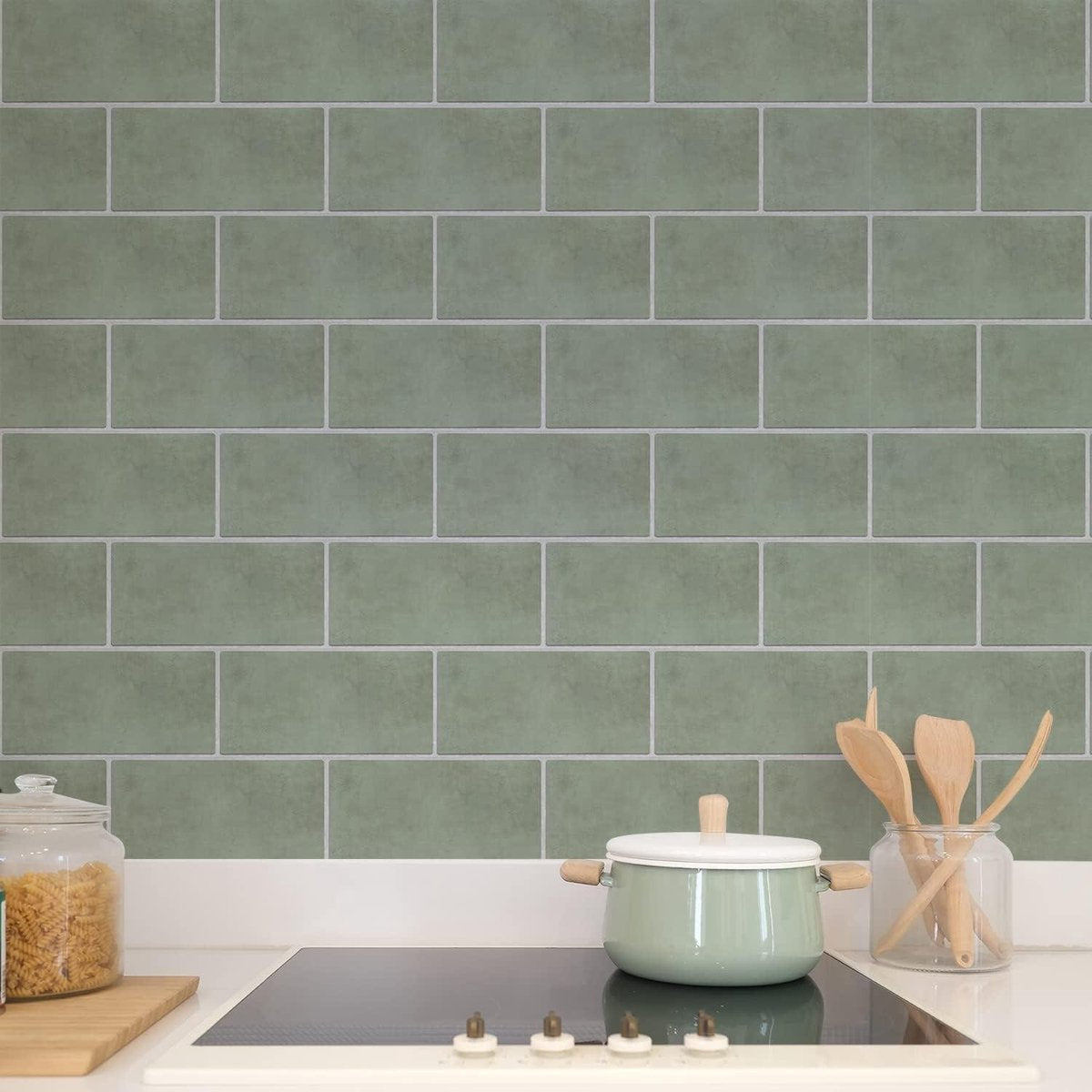 Waterdichte antislip vloer- en muurstickers voor keuken en badkamer met zelfklevende achterkant - PVC wanddecoratie met afpelbare en opplakbare stickers