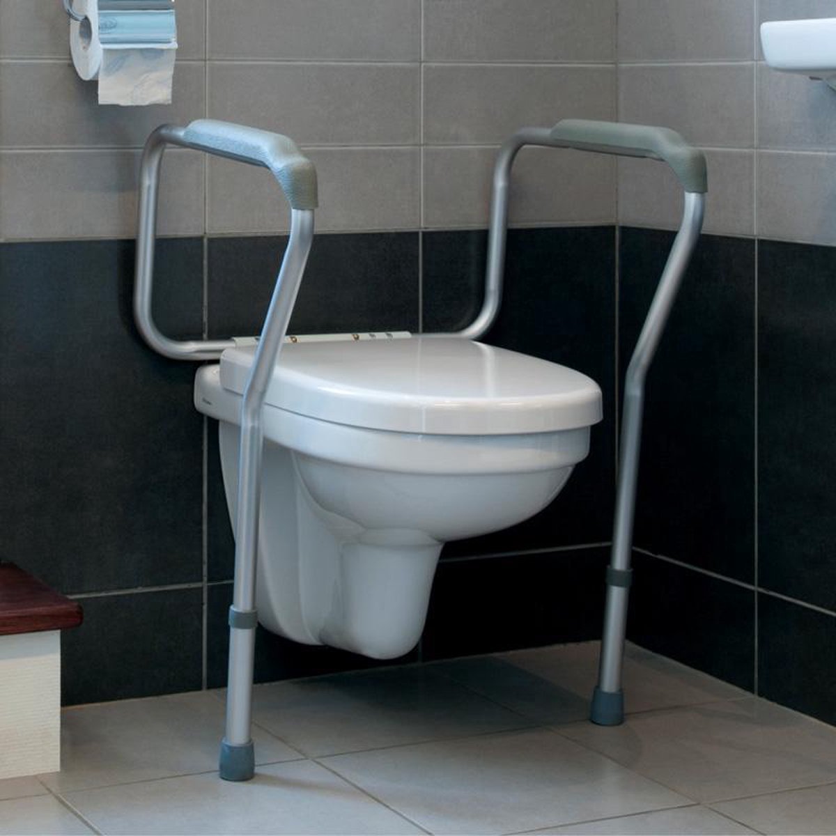 Toilet Support - Stand-Up Toilet Rails - No-Drill Installation