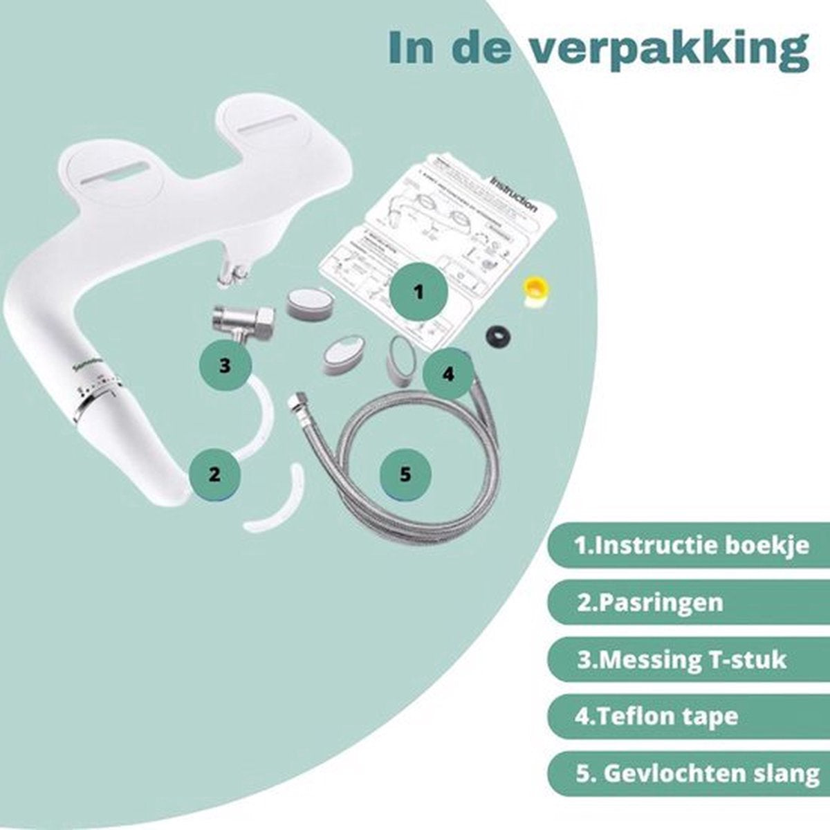 Wc bidet - bidet - bidet met wc-brilbevestiging - toiletbrilbidet - hygiënische douche - wc-brilbidet - handdouchebidet - wc-sproeier - badkameraccessoires - bidetsproeier - wc-bidetsproeier