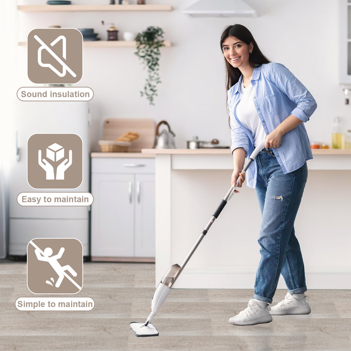 PVC self-adhesive laminate - 42 pieces - 5.85 m² - PVC flooring - PVC floors - vinyl flooring - vinyl floors - Natural - 91.5 x 15.2 cm x 1.5 mm - thickness 1.5 mm - White oak