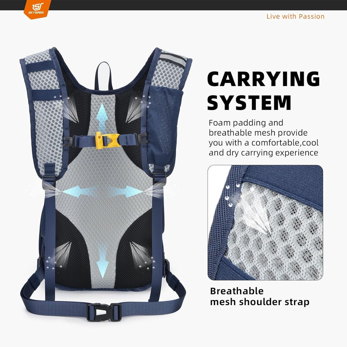 Hiking backpack, 15 litres, small daypack, trekking backpack, travel, daypack, hiking, backpack for men and women