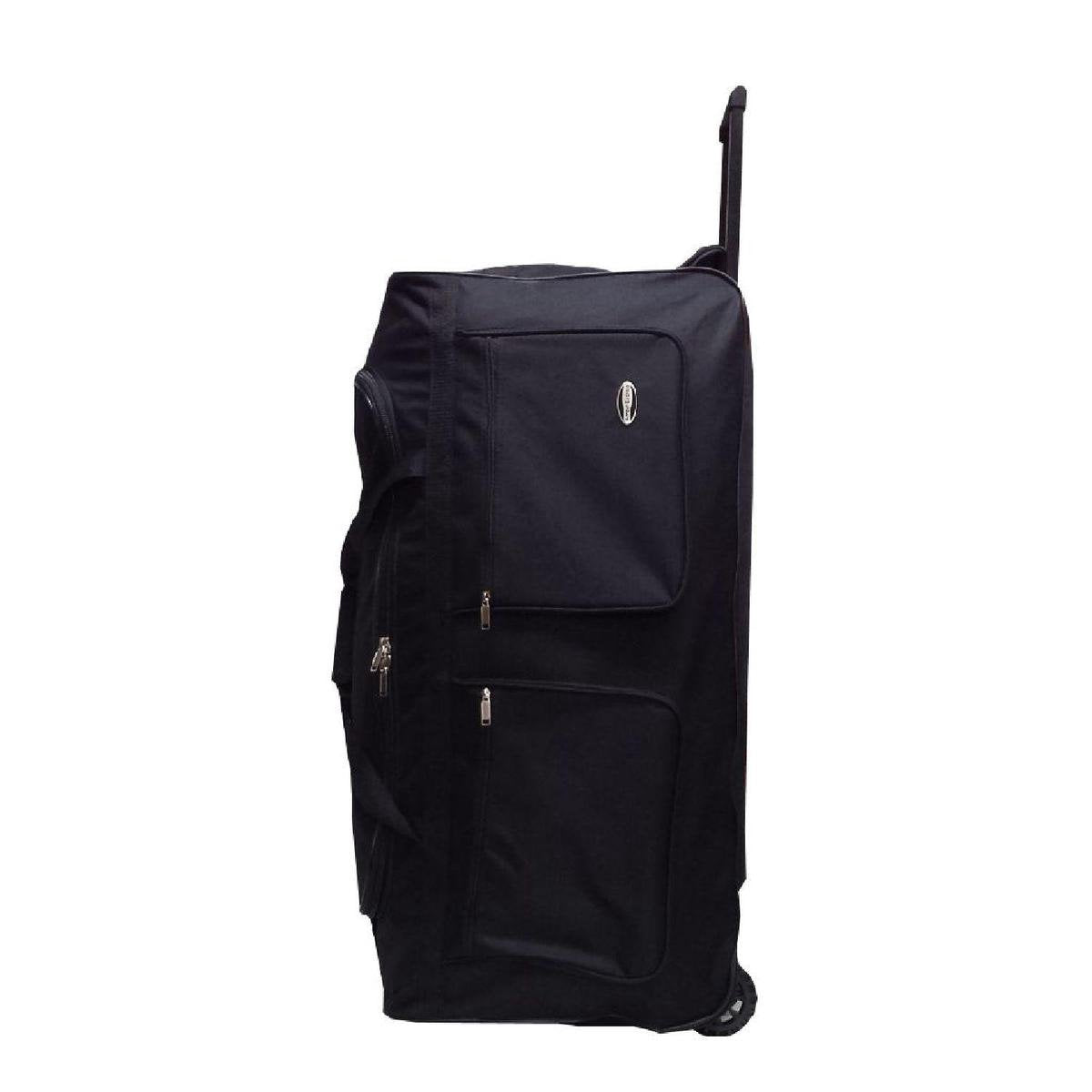 Amber XXL Wheel Bag / Travel Bag - With 3 Wheels | 90x41x45cm | Enormous Capacity 165 Liters | Large Weekend Bag | Trolley with Wheels | XL Wheel Bag - Black