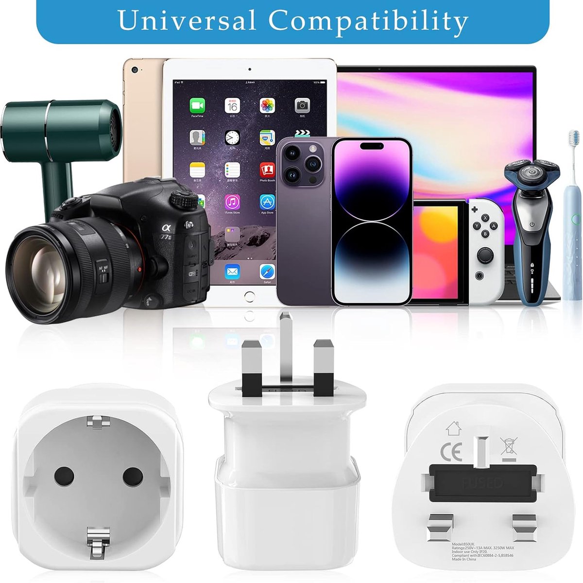 ShopGlobe - Universele reisadapter - Reisstekker - Omvormer