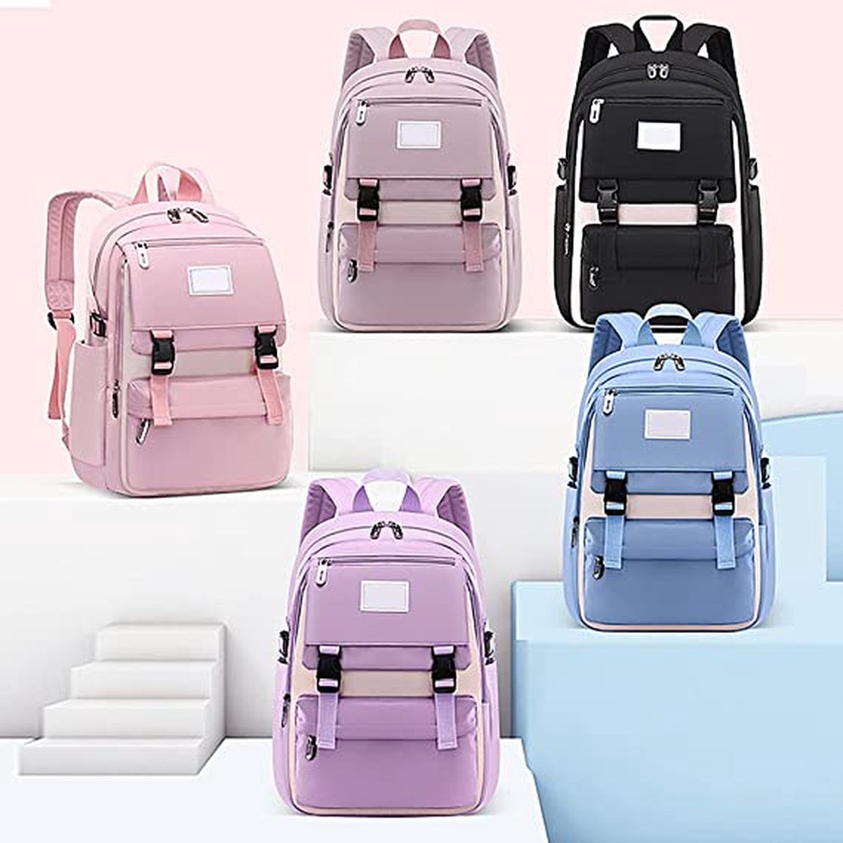 Backpack - Backpack - School - Girls - Boys - Teenagers - Waterproof - Satchel - 25 liters - Purple