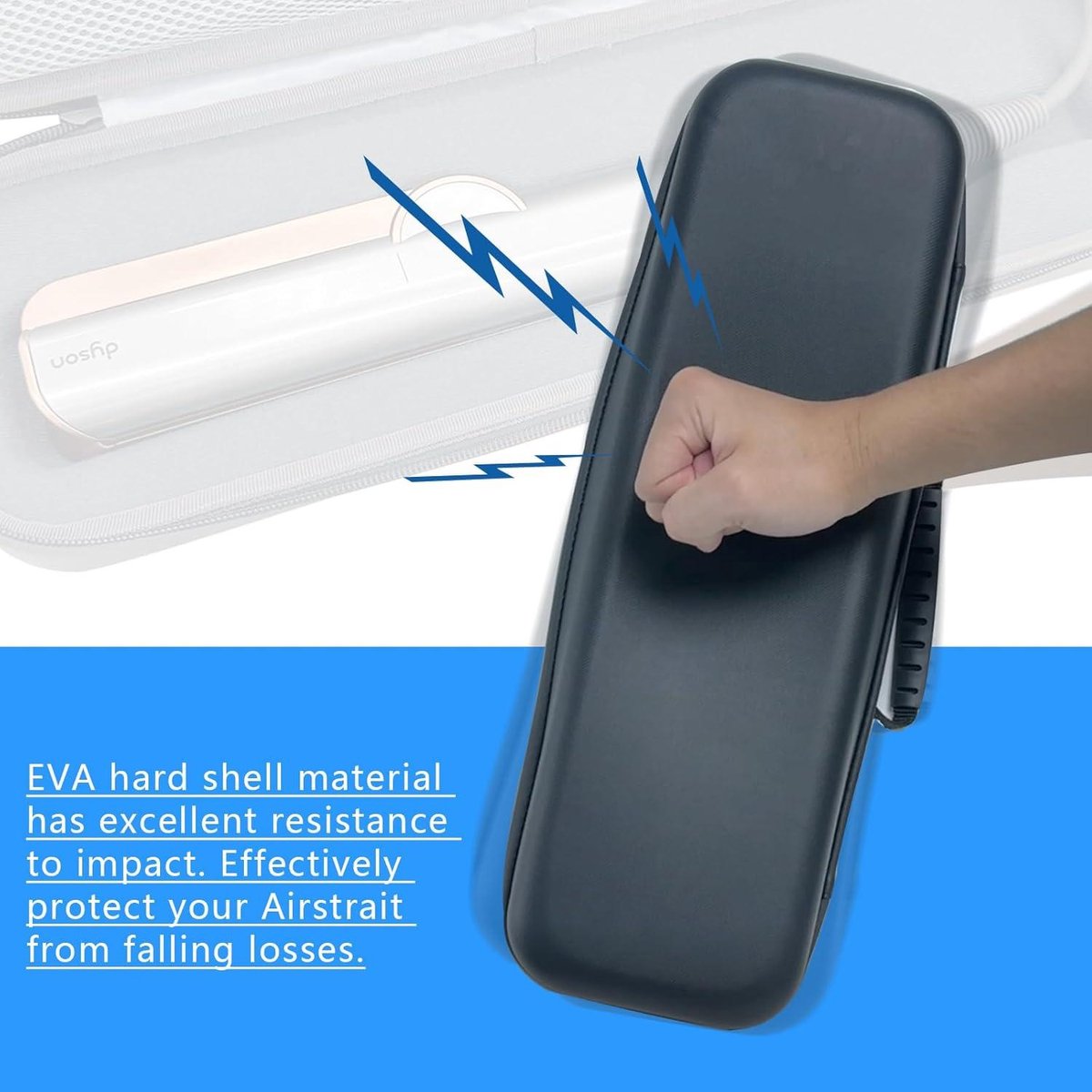 Dyson Airstrait HT01 Stijltang Draagtas PU Opbergtas - Harde Reistas Waterdichte Handtas