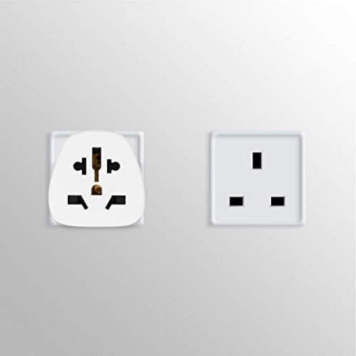 Travel Plug Type G - Travel Plug UK - World Travel Adapter Type G - White 2 Pieces