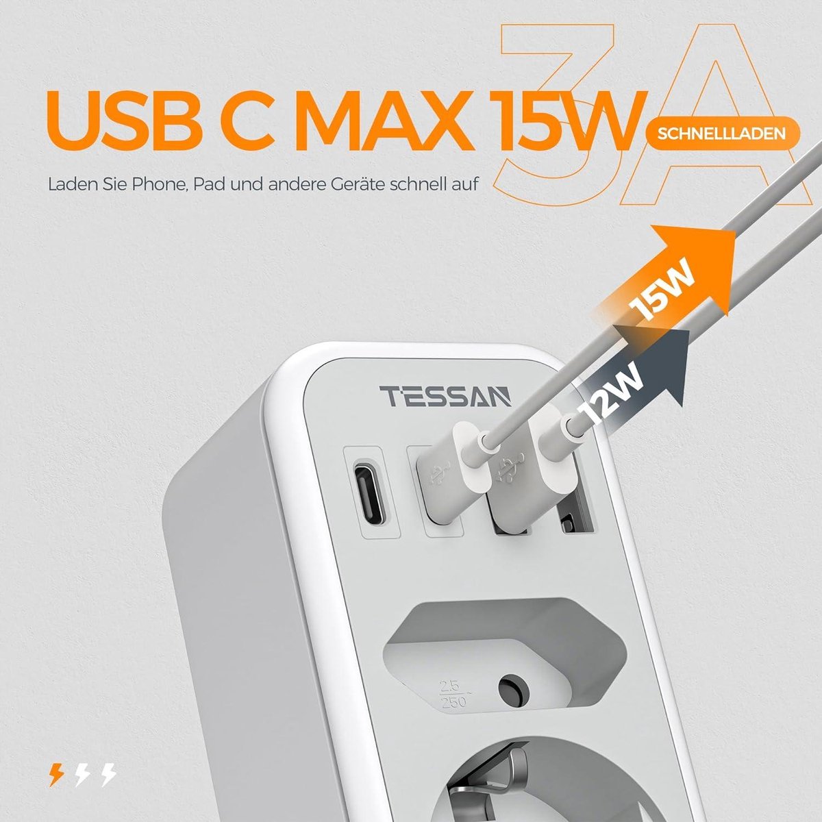 Reisadapter UK met USB C USB A - 6-in-1 Stopcontactadapter Engeland Schotland Type G - Londen Ierland.