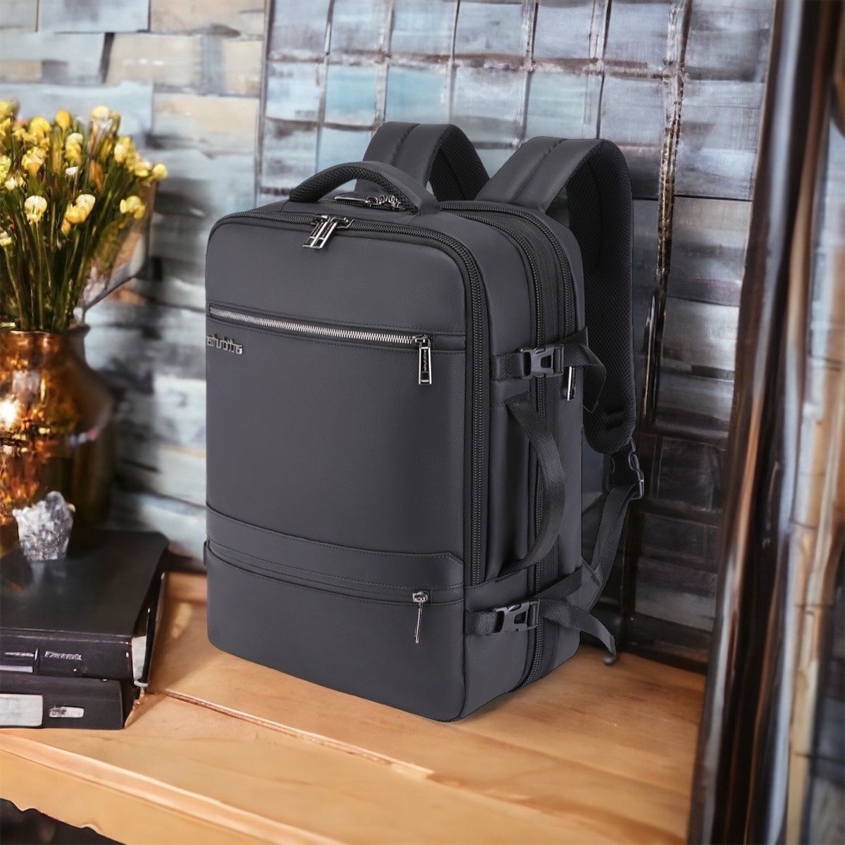 Arctic Hunter Rugzak - Laptoptas - Motortas - USB-aansluiting - Waterafstotend materiaal - Zwart - 32L