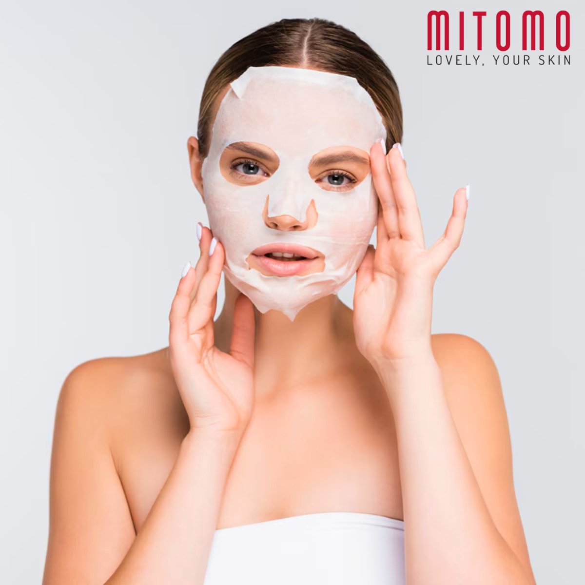 Mitomo Collageen & Lithospermum Masker - Gezichtsmaskers Verzorging - Gezichtsmasker - 12 x 25g - Gezichtsmaskers & -Strips - Gezichtsmasker - Sheet Mask - Skincare Producten - Skincare - Gezichtsverzorging