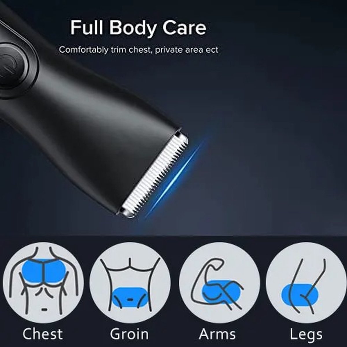 Bodygroomer Mannen - Tondeuse - Trimmer voor Schaamstreek en Gevoelige Gebieden - Body Hair Trimmer en Scheerapparaat