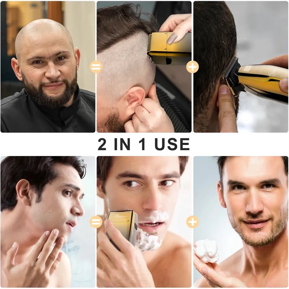 Electric shaver full metal powerful foil electric shaver hair durable triple head shaving machine for men beard electric razor barber
