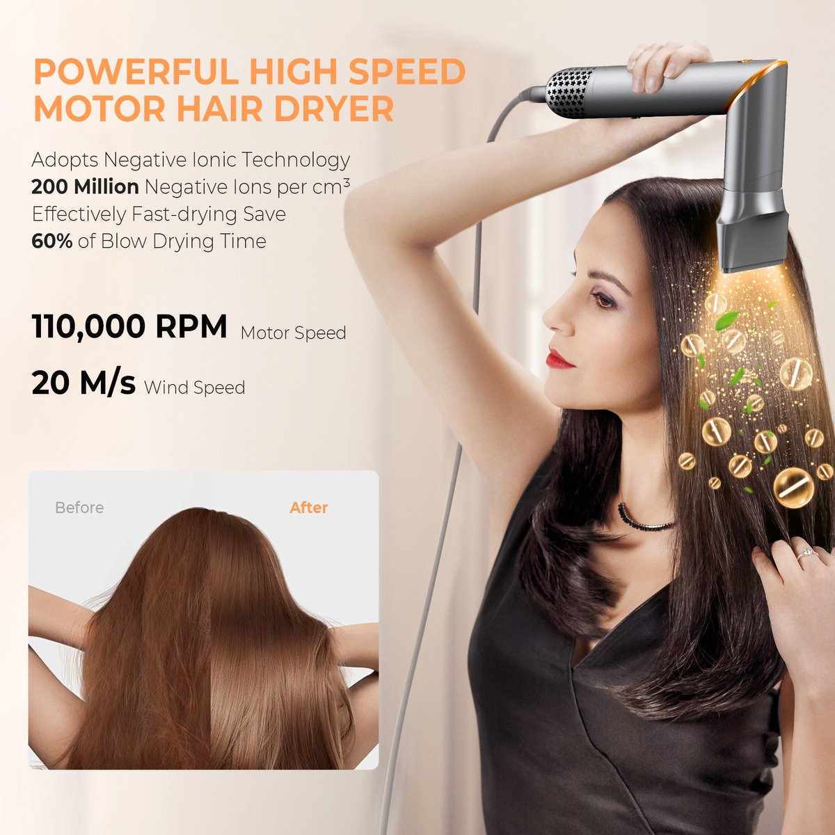 Airstyler 8-in-1 krultang - Föhnborstel - Krulborstel - Hete luchtborstel - Haarstyler - Multistyler - Kort en lang haar - Hairwrap