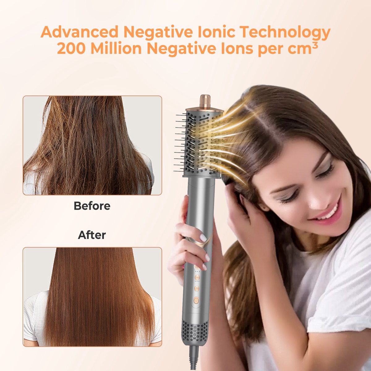 Airstyler 8-in-1 krultang - Föhnborstel - Krulborstel - Hete luchtborstel - Haarstyler - Multistyler - Kort en lang haar - Hairwrap