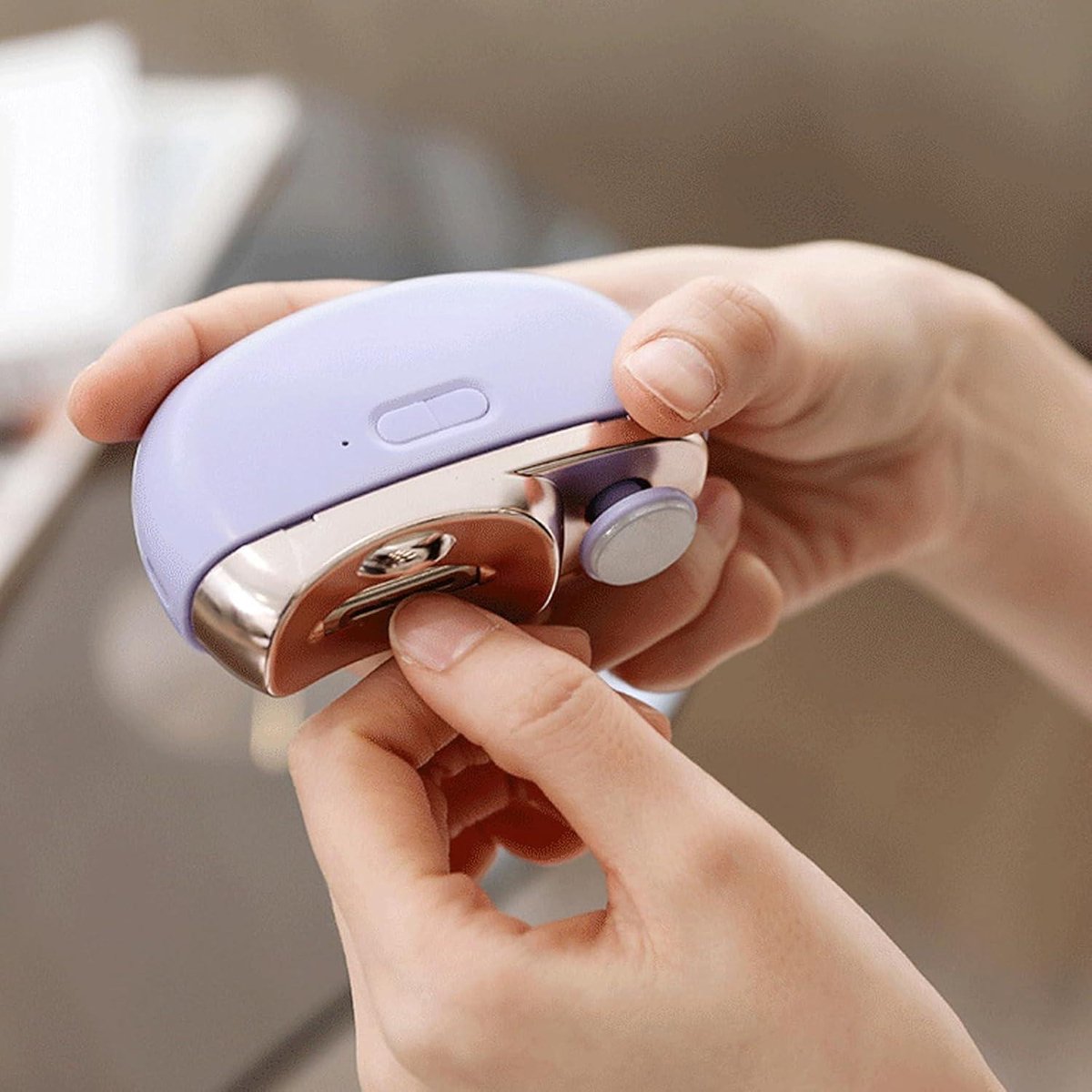 Automatic USB Electric Nail Clipper for Seniors and Adults - Purple