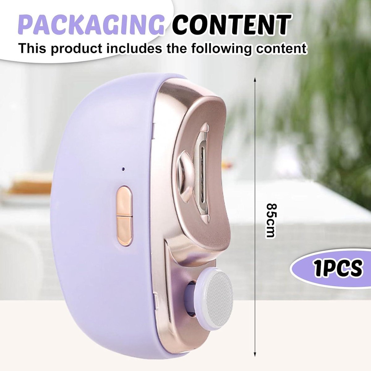 Automatic USB Electric Nail Clipper for Seniors and Adults - Purple