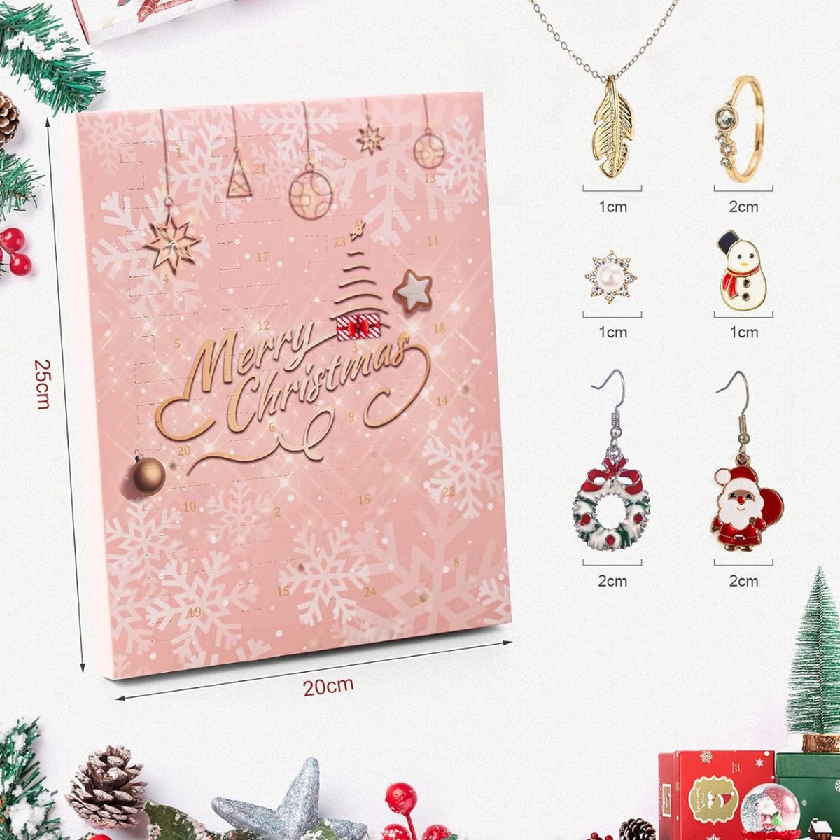 Adventskalender 2023 - voor vrouwen - diverse sieraden - ketting - ringen