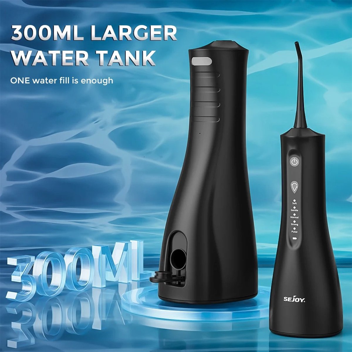 Eszenzics™ Waterflosser Pro7 - Waterpik - Geavanceerde Monddouche - Flosapparaat - 360° roterend - 5 standen - Oplaadbaar - 30 Dagen gebruik - Waterdicht IPX7