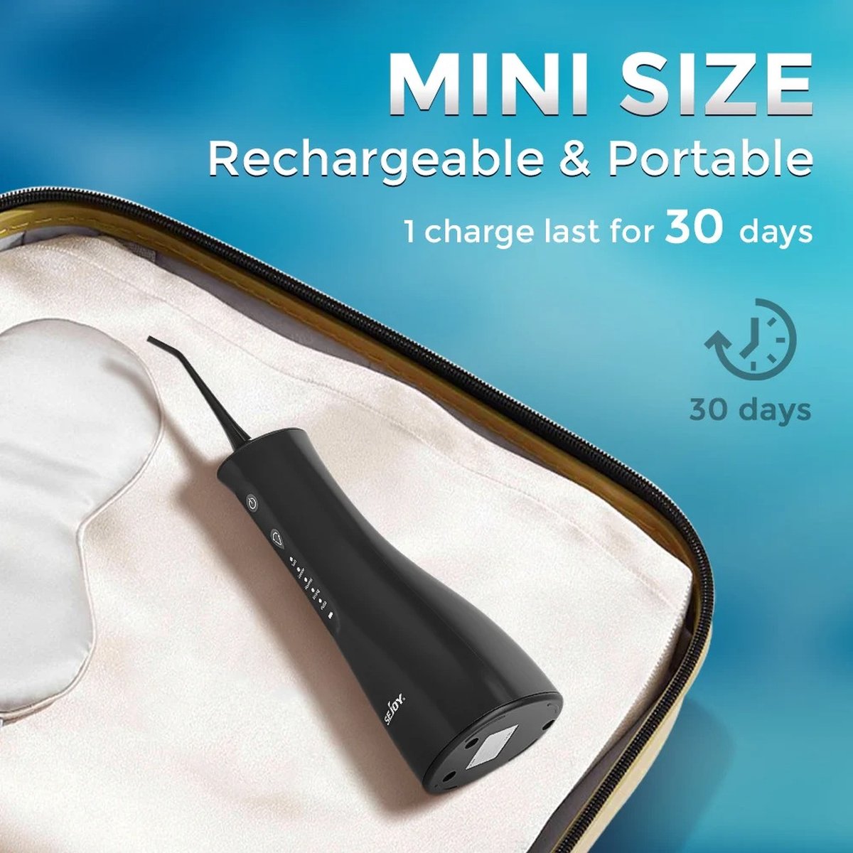 Eszenzics™ Waterflosser Pro7 - Waterpik - Geavanceerde Monddouche - Flosapparaat - 360° roterend - 5 standen - Oplaadbaar - 30 Dagen gebruik - Waterdicht IPX7