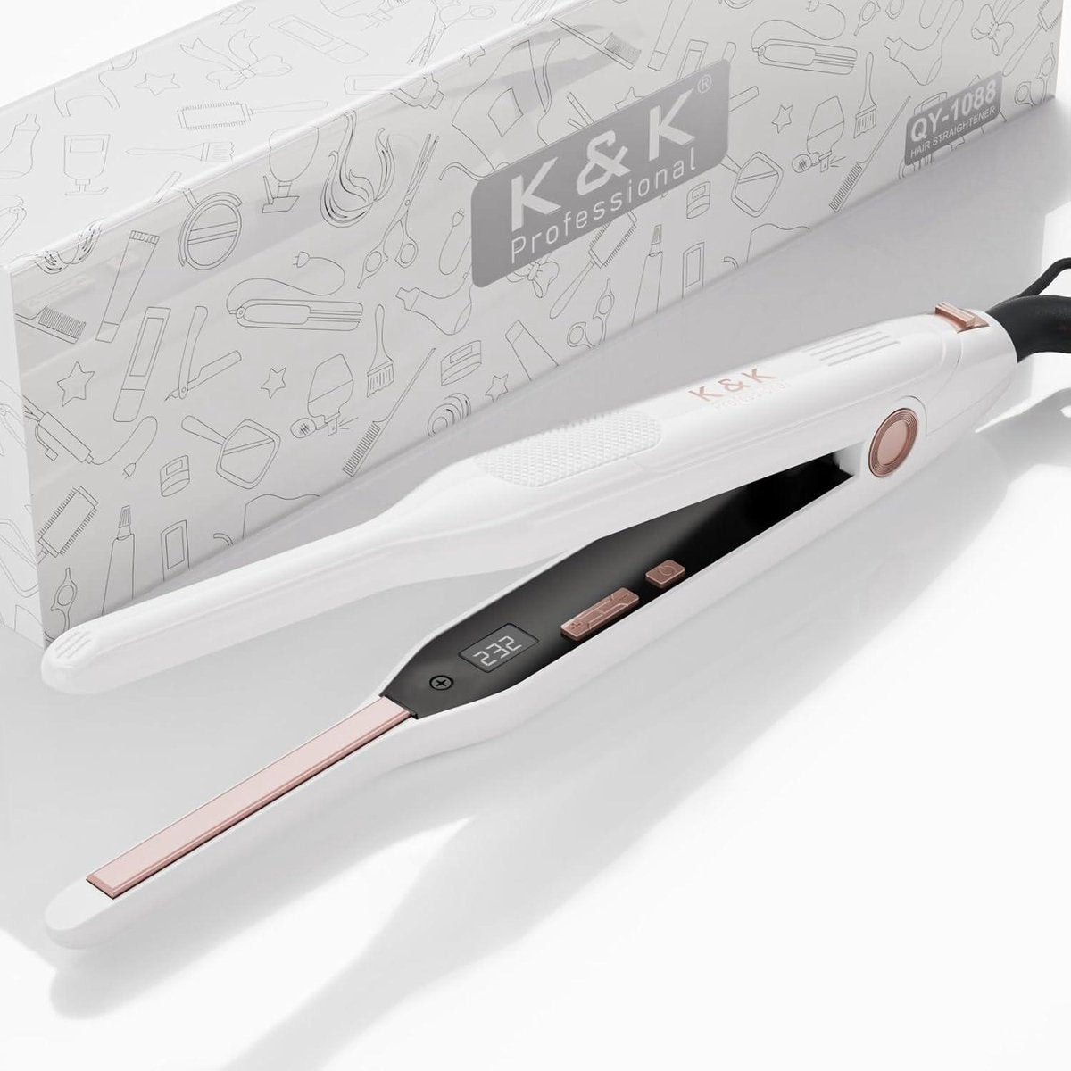 Mini Stijltang Voor Kort Haar 2 in 1 - Glad en Krullend - Instelbare Temperatuur - Keramische Stijltang - Kleine Reizen - Dubbele Spanning - 50 ℃ - 230 ℃