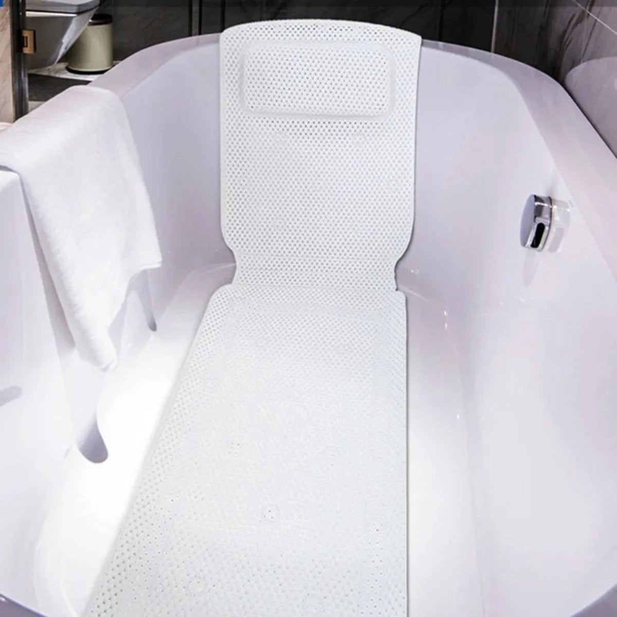 Luxe Badkussen Extra Groot Badkussen Antislip Spa Bad Matras Pad Super Dik Ademend 3D Comfortabel Zachte Lagen