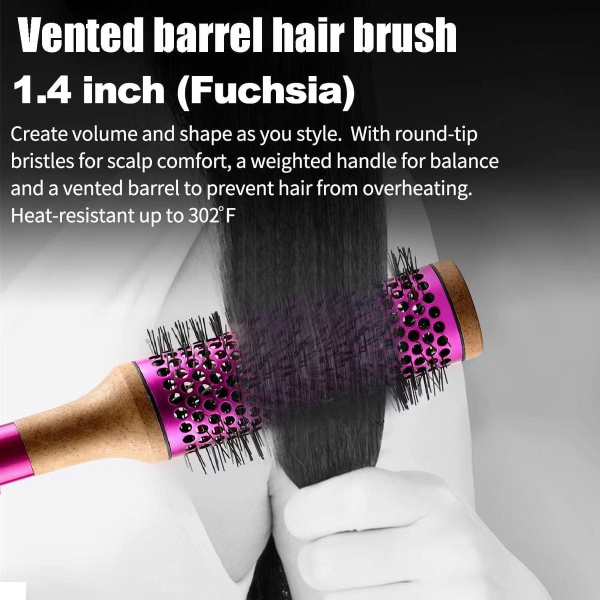 35 mm geventileerde tonborstel - werkt met Dyson Supersonic haardroger - steil, golvend, krullend haar - 14 inch haardroger met borstel