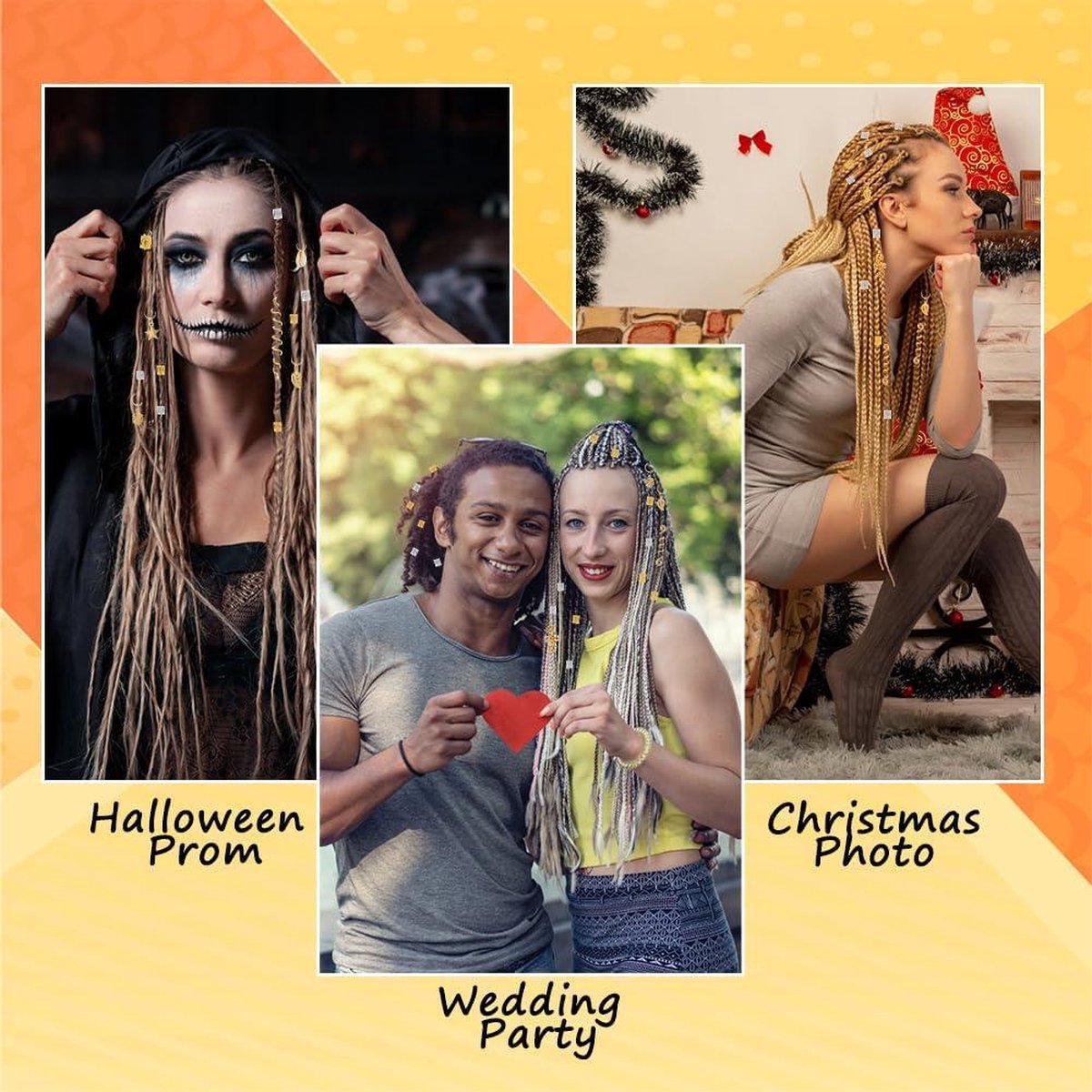 Spiraal Dreadlocks Haarklem Metalen Haarmouwtjes - Vlechtringen Clips - ACWOO Haaranhangers - Vlecht Decoratie - Dreadlocks Accessoires voor Dames Heren - Hip Hop Party Muziek Festival