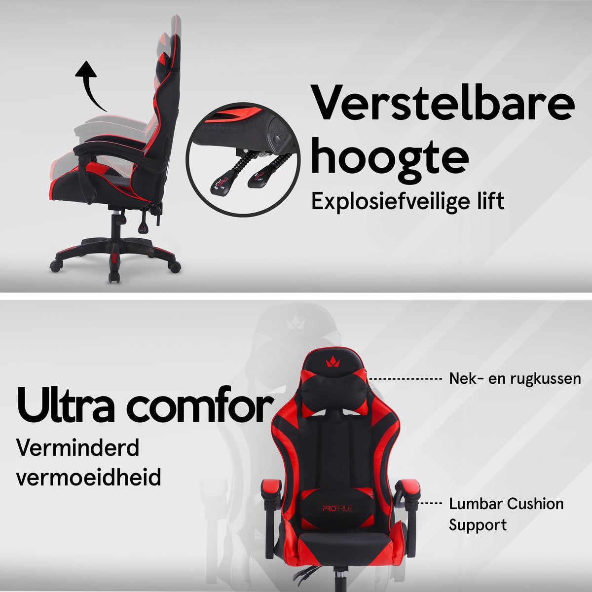 Gaming Stoel - Racing Game Chair - Bureaustoel Ergonomisch - Gamestoel met kantelfunctie