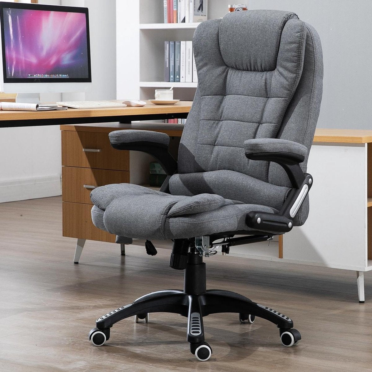 Office chair - Ergonomic office chair - Executive chair - Massage chair - Office chairs for adults - Grey