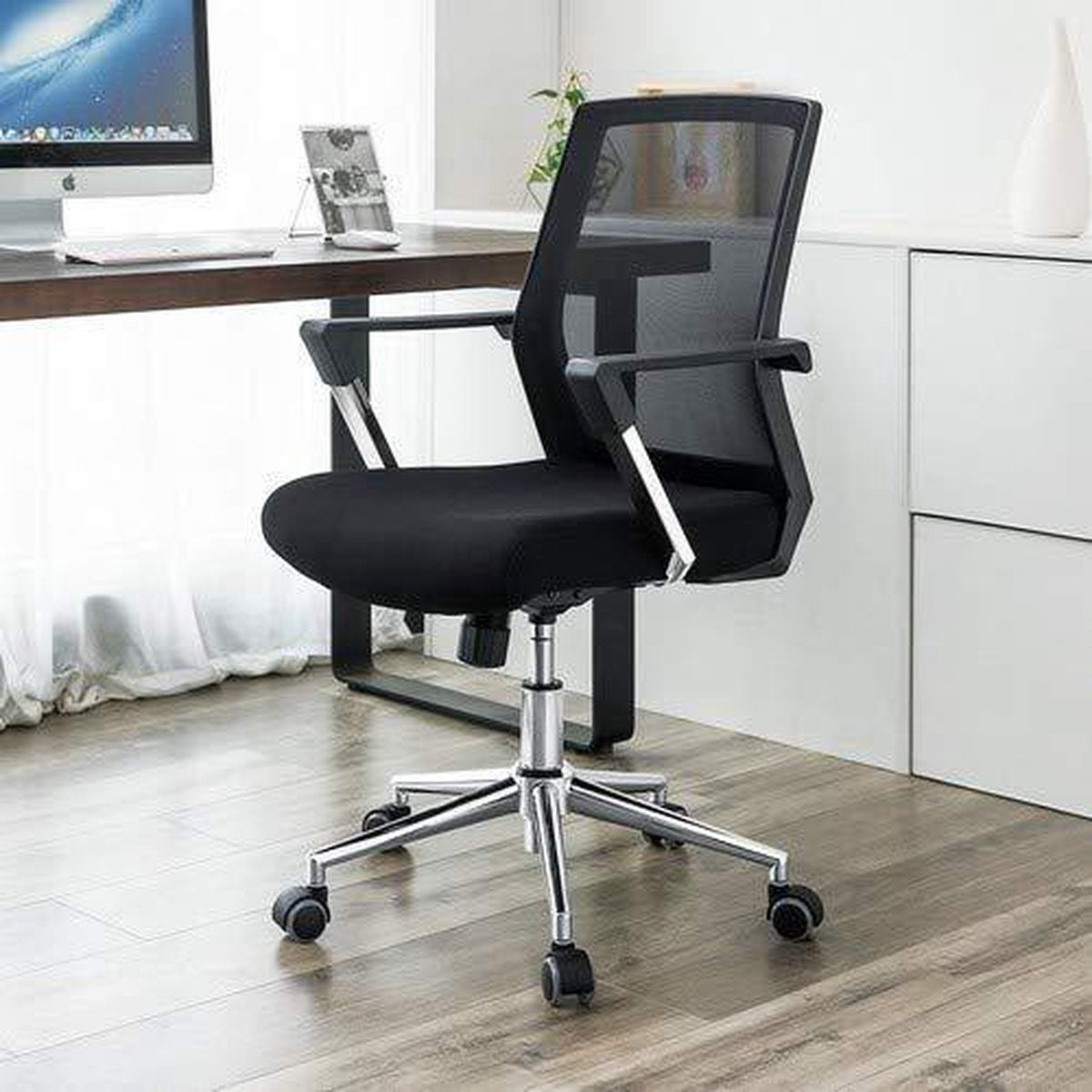ACAZA Office Chair - Adjustable - Office Chairs with Wheels - Black