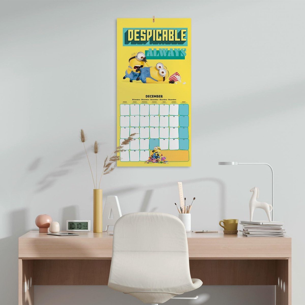 Gru My Favorite Villains 2025 Kalender 4-Brochurekalender 30x30 cm-Fsc Gecertificeerde Wandkalender kalender 2025 maandkalender