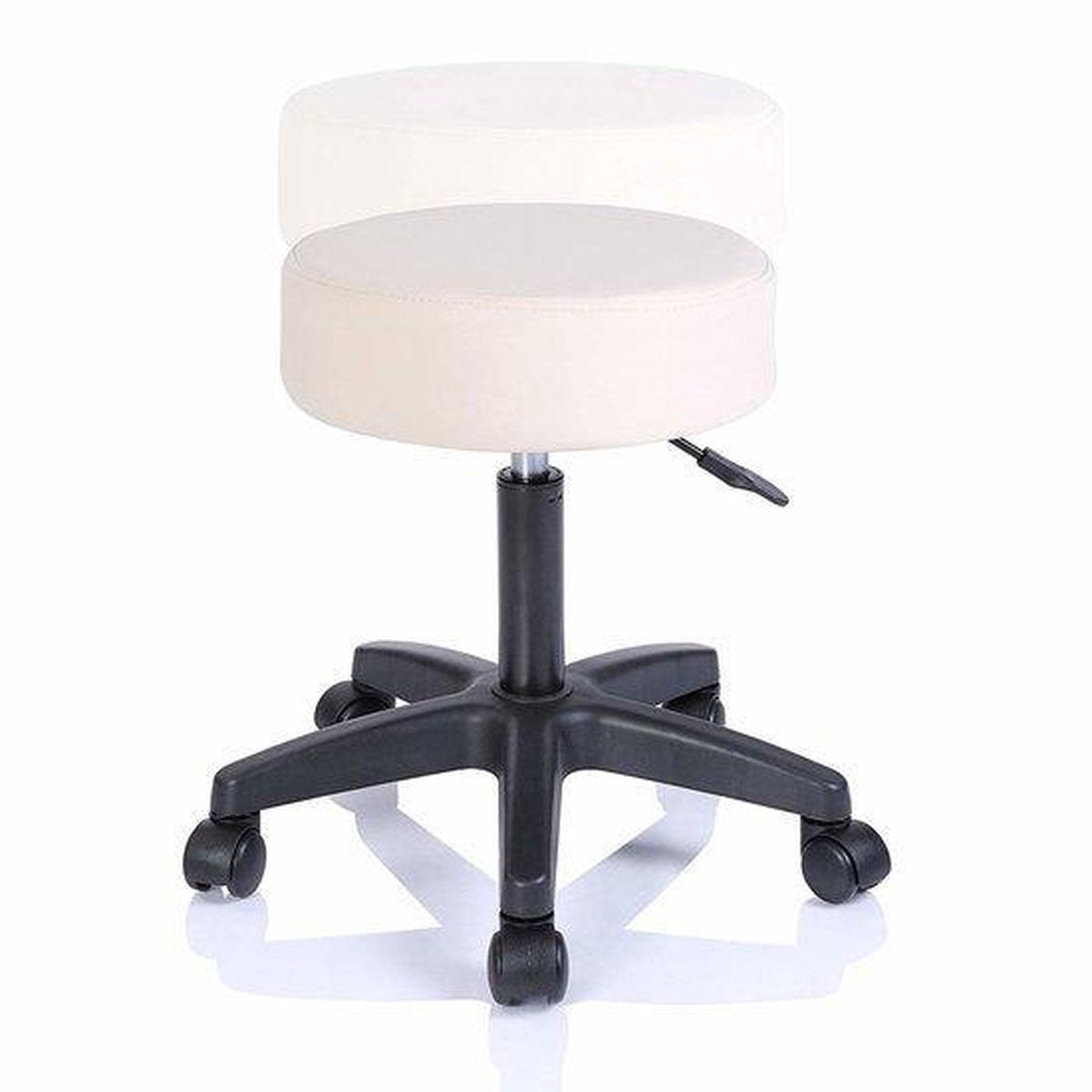 Work Stool Beige, rolling stool, work chair, stool