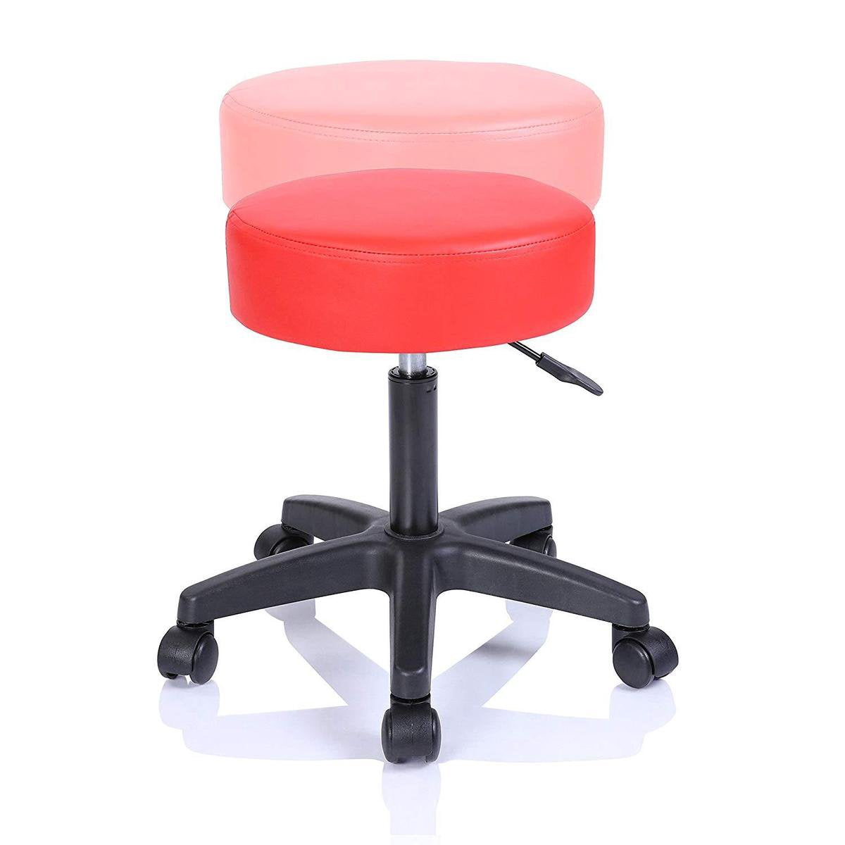 Work stool Red, rolling stool, work chair, stool