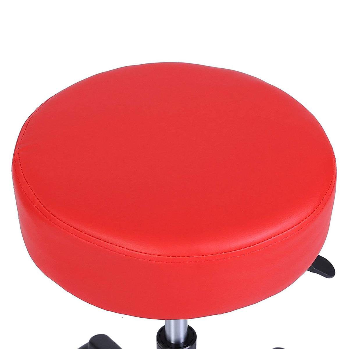 Work stool Red, rolling stool, work chair, stool