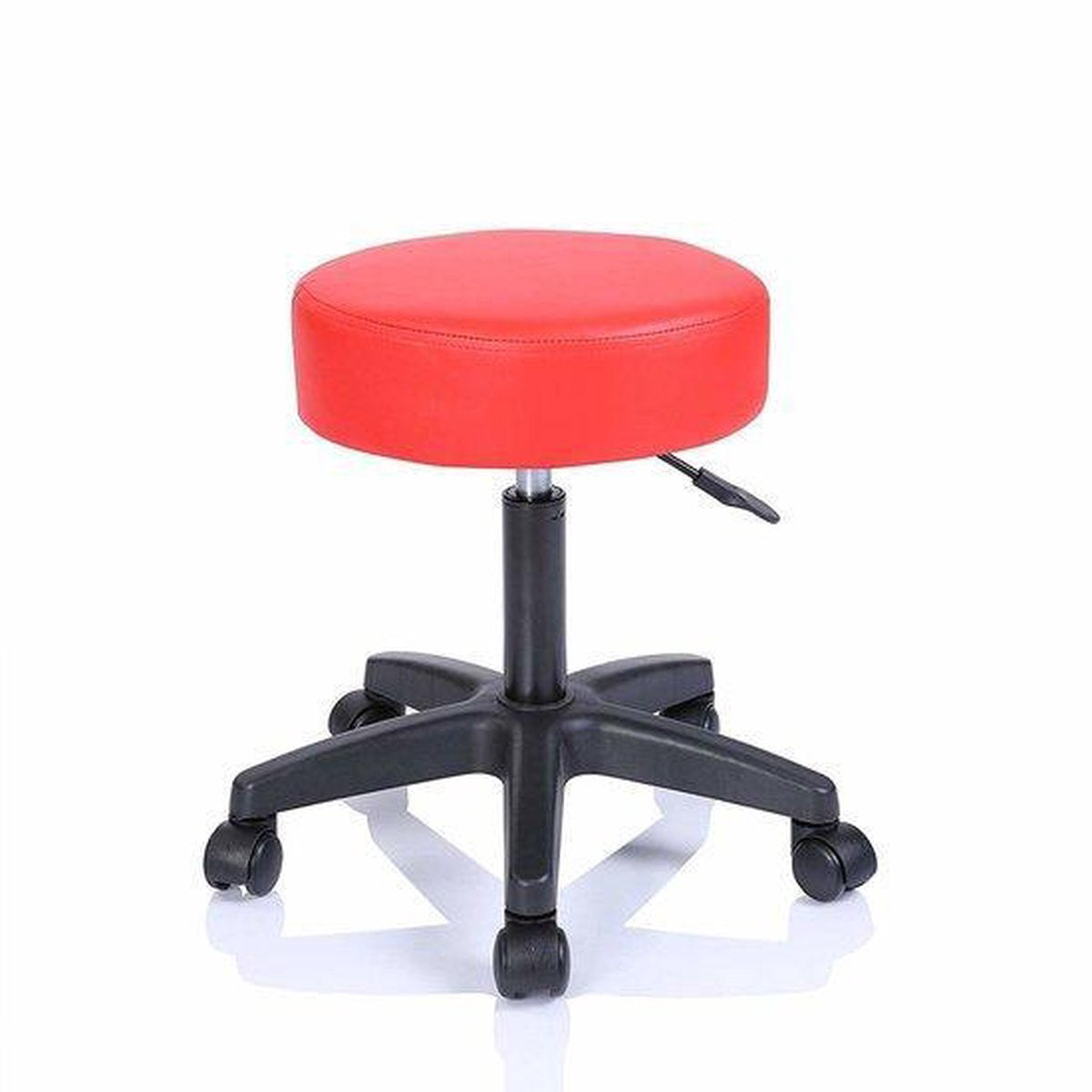 Work stool Red, rolling stool, work chair, stool